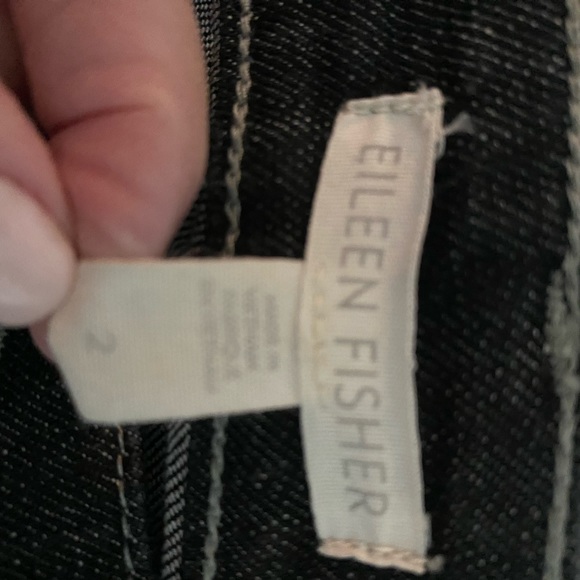 Eileen Fisher Black Wash Jeans Size 2 - Picture 2 of 6